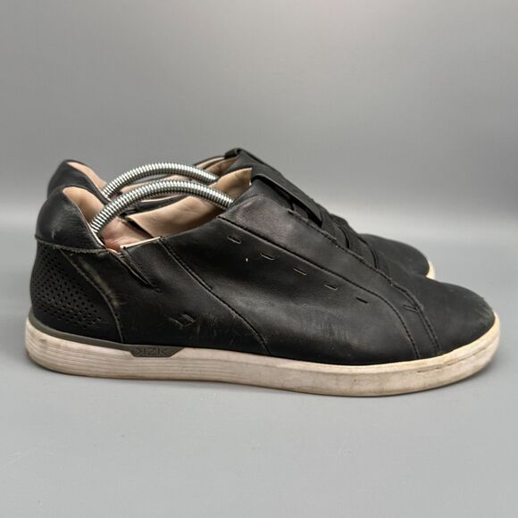 Kizik Las Vegas Men 11 Black Leather Hands-Free Athletic Sneaker Slip-On Low Top main image 6